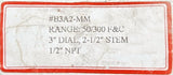 Wika B3A2-MM Temperature Gauge 50/300°F & C 3IN Dial 2-1/2IN Stem 1/2IN NPT