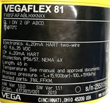VEGA FX81FAFABLHXKNXX VegaFlex 81 Radar Level Sensor 45" Lg 4-20mA 9.6-35VDC