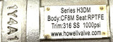 Howell H3DM Ball Valve 1000WOG CF8M 1Y4A1 1IN F04-F05 Stainless Steel