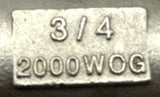 Milwaukee Valve Company 20SS0R-02-GS Ball Valve 3/4IN 2000WOG Stainless Steel
