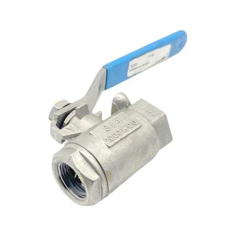 Milwaukee Valve Company 20SS0R-02-GS Ball Valve 3/4IN 2000WOG Stainless Steel