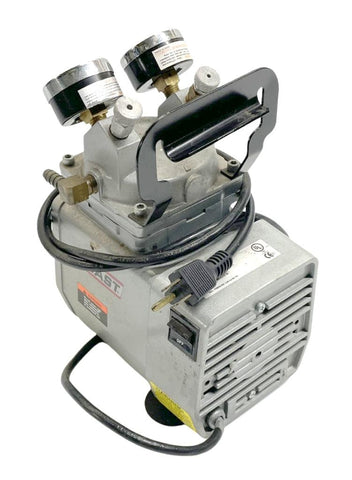 Gast DOA-P704-AA High-Capacity Vacuum Pump W/ Gauges 115V 4.2A 60HZ 60PSI