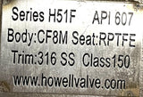 Howell Series H51F 2" Flanged Two-Piece Ball Valve API607 Firesafe Full Port