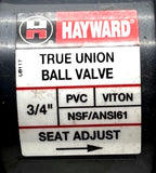 Hayward LB117 True Union Ball Valve 3/4IN PVC VITON NSF/ANSI61