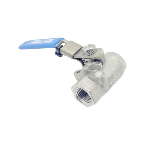 Milwaukee Valve Company 20SS0R-02-GS Ball Valve 1/2" 2000WOG Stainless Steel