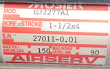 Mosier AirServ EJ2277A1 Pneumatic Air Cylinder 1-1/2" Bore 4" Stroke 150PSI 90DB