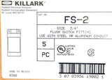 Killark FS-2  3/4" Shallow Dead End Cast Device Box Aluminum Single Gang