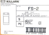 Killark FS-2  3/4" Shallow Dead End Cast Device Box Aluminum Single Gang