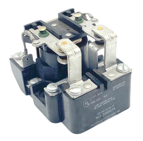 Dayton 5X847A Open Power Relay 1HP 120/240VAC 25A 8-Pin DPDT