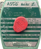ASCO 8210G009 Red-Hat 2-Way Solenoid Shut-Off Valve 5-125PSI 3/4" NPT 24VDC