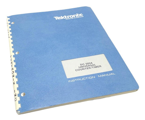 Tektronix DC 505A Universal Counter/Timer Instruction Manual