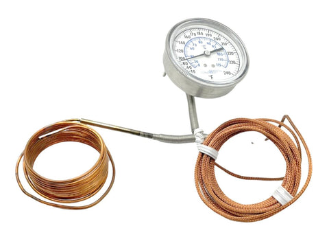 Johnson Controls T-2100-207 Flush Mount Analog Thermometer 40-240°F 0-115°C