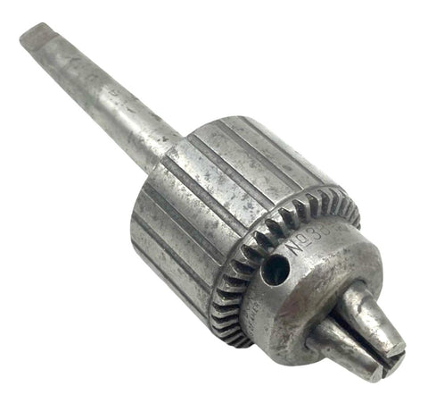 Jacobs No. 3B Keyed Drill Chuck 1/8"-5/8" Capacity W/ Straight Shank Arbor