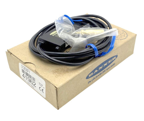 Banner D12EN6FV Photoelectric Fiber-Optic Sensor 10-30VDC 2M Cable