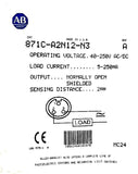 Allen Bradley 871C-A2N12-N3 Inductive Proximity Sensor 40/250VAC/VDC Series A