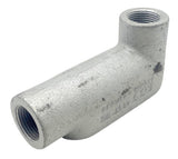 (Lot of 3) Crouse Hinds LB-27 Conduit Body Outlet 3/4IN Threaded Iron Alloy