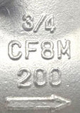 (Lot of 3) Swiss Fittings 176 Swing Check Valve 3/4IN CF8M 200NPT Steel Threaded
