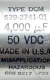 (Lot Of 3) Sangamo 539-2741-01 DCM Capacitor 4000uF 50VDC Aluminum