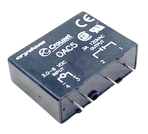 (Lot of 2) Crouzet OAC5 Input/Output Relay Module 3/8VDC 3A 120VAC