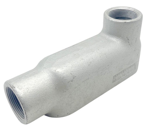 (Lot of 2) Crouse Hinds LB-58 Conduit Body Outlet 1 IN Threaded Iron Alloy