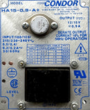 Condor HA15-0.9-A+ DC Power Supply 100/240V 50/60HZ 0.9A Gray Metal Enclosure