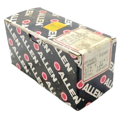 (Lot of 5) Allen Head 60465 Dowel Pins 1/4 x 3/4 +.0002 (20 Count)
