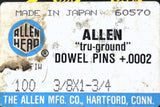 (Lot of 5) Allen Bradley 60570 Dowel Pins 3/8" x 1-3/4" +.0002 (20 Count)
