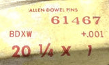 Allen Head 61467 Dowel Pins 1/4 x 1 .0002 (20 Count)