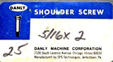 (Lot of 5) Danly 5/16" x 2" Shoulder Screw Metal Finish Threaded