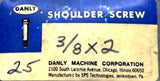 (Lot of 5) Danly 3/8" x 2" Shoulder Screw Metal Finish Threaded