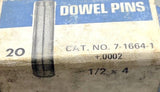 Danly 1/2" x 4" Dowel Pins +.0002 Metal Finish Threaded