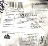 Vulcathene V5497001 Durapipe Oval Drip Cup 175mm x 102mm #497 - Black