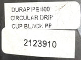 Durapipe 500 Large Circular Drip Cup 168mm 2123910 Black PP