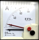 E.F.A. EFA-722 Panel Meter 0-120A 60/5A Analog Display Black/White