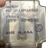 (Lot of 3) Potter & Brumfield KRP11A Relay 120V 50/60HZ 8 Pin Clear Enclosure