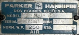 Parker Hannifin J2A14 Pneumatic Air Cylinder 2.5" Bore 1" Stroke Gray Metal