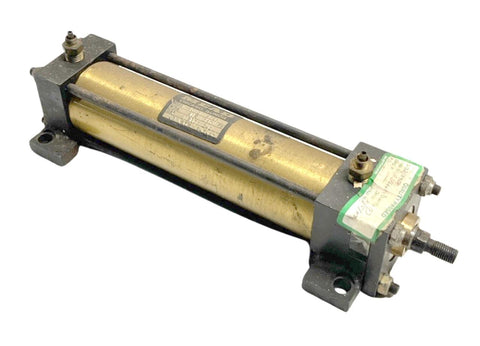 Mead Model #40 Pneumatic Air Cylinder 2" Bore 7" Stroke 250PSI Gold Metal Finish