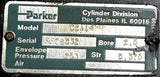 Parker C2A14 Pneumatic Air Cylinder 2.5" Bore 5.375" Stroke 250PSI Black Metal