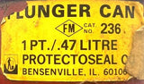 Protectoseal No. 236 Plunger Can 1PT/.47Litre Red Vintage