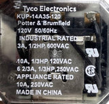 (Lot of 3) Potter & Brumfield KUP-14A35-120 Relay 120V 50/60HZ 8 Pin