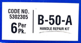 SLOAN B-50-A Handle Repair Kit 6-Pack C-7 Spring B-40 Delrin Bushing