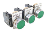 Lot of (3) Cutler-Hammer E22B2 Green Push Button Upper / Lower / System Start