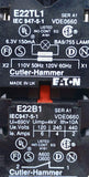 Cutler-Hammer E22TL1 Illuminated Green Push Button System On W/ E22B1 & E22B2