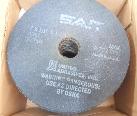 United Abrasives SAIT 23250 Cut-Off Wheel 7" x 1/16" x 1-1/4" A36T - Box of (50)