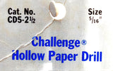 Challenge CD5-2-1/2 Hollow Paper Drill Bit 2-1/2" x 5/16"