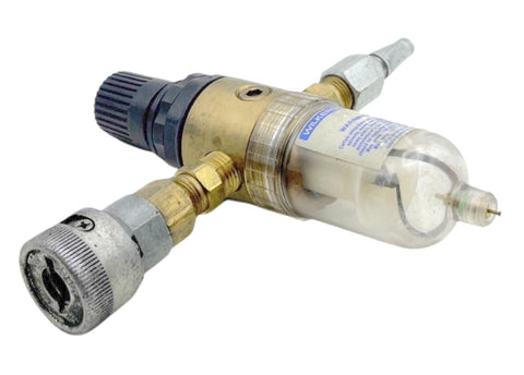 Wilkerson Pneumatic Filter 150PSI 10.3BAR 120°F Polycarbonate Bowl Brass Fitting