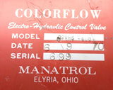 Manatrol DSVHS-400 Colorflow Flow Electro-Hydraulic Control Valve 699