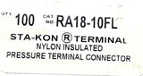 Thomas & Betts RA18-10FL Pressure Terminal Connector Nylon Insulated (100 Pack)