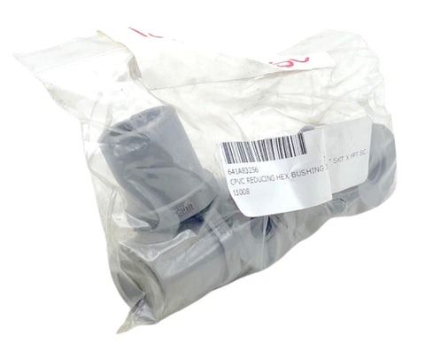 (Lot of 2) Spears CPVC Reducing Hex Bushing 1" x 1/2" SKT x FPT SCH Gray