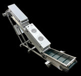 Mac Inclined Cleated Power Conveyor 10" x 150" w/ (2) Airflotek Blowers 115V